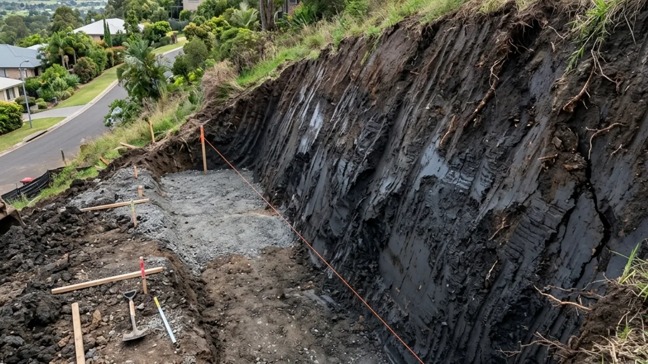 Engineered retaining wall built to AS 4678 in Toowoomba